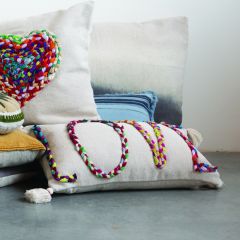 LOVE Applique Lumbar Pillow