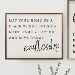 Love Grows Endlessly White Framed Sign