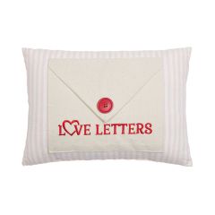 Love Letter Embroidered Accent Pillow