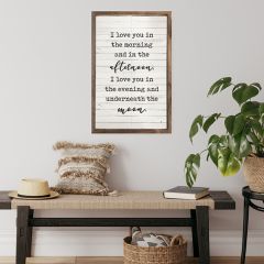 Love You In The Morning Framed Wall Sign