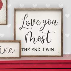 Love You Most White Wall Art