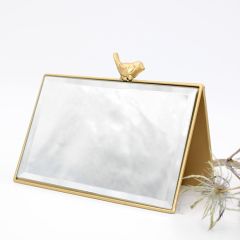 Lovely Double Sided Tabletop Mirror With Bird