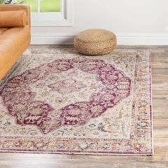 Lovely Lavender Patterned Area Rug
