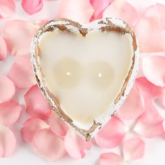 Lovers Lane Heart Shaped Dough Bowl Candle 2 Wick