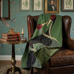 Loving Cranes Velvet Back Throw Blanket