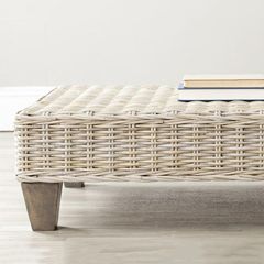 Low Rattan Bench