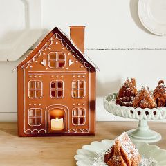 Luminary Gingerbread Cottage 12 inch