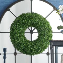 Lush Artificial Boxwood Wreath