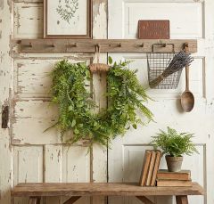 Lush Faux Fern Twig Wreath With Hanger