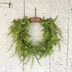 Lush Faux Fern Twig Wreath With Hanger