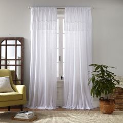 Macrame Tassel Semi Sheer Curtain Panel Set of 2 52x95