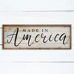 Made In America Framed Wall Sign