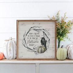 Magic Of Halloween Night Whitewash Wall Art