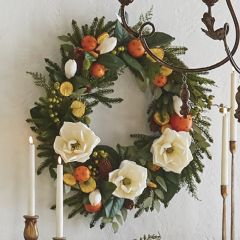 Magnolia And Citrus Wreath