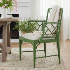 Mahogany Chippendale Armchair Green