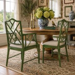 Mahogany Chippendale Armchair Green