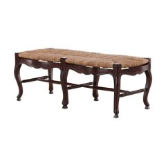 Mahogany French Country Cottage Bench | SHIPS FREE