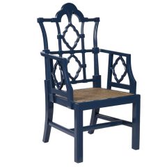 Mahogany Wood Chinoiserie Arm Chair