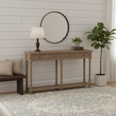 Mahogany Wood Console Table