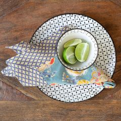 Malamar Teal Print Cloth Napkin