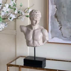 Male Torso Bust Sculpture on Stand