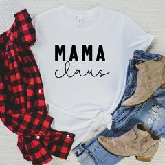 Mama Claus Cotton Tee Shirt White