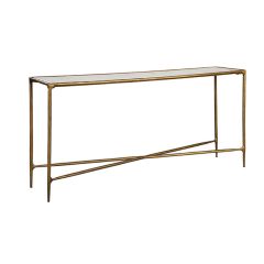 Marble And Cast Iron Console Table