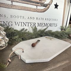 Marble Cutting Board With Canape Knife Set