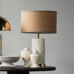 Marble Pillar Base Table Lamp