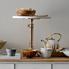 Marble Top Adjustable Pedestal Cake Stand