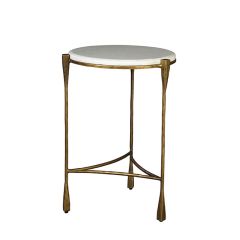 Marble Top Round Chairside Table
