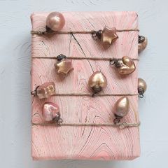 Marbled Mercury Glass Ornament Garland