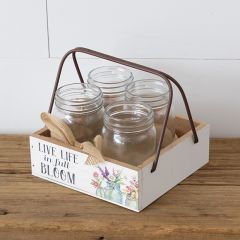 Mason Jar Spring Centerpiece Caddy