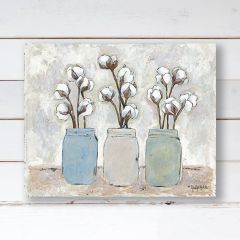 Mason Jars and Cotton Wall Art
