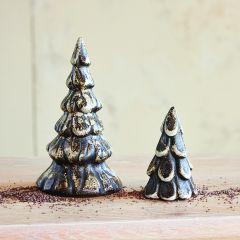 Matte Brown Reactive Glaze Stoneware Tree One of Each