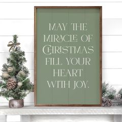 May The Miracle Of Christmas Green Wall Art
