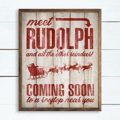 Meet Rudolph Framed Christmas Sign