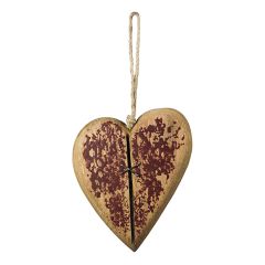 Mended Heart Wood Ornament Set of 2