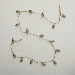Mercury Glass Acorn Ornament Garland 1 Inch