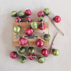 Mercury Glass Ball Ornament and Twine Garland