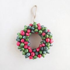 Mercury Glass Christmas Wreath Ornament