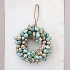 Mercury Glass Ornament Wreath 10 Inch