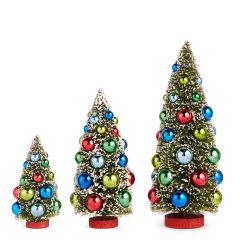 Merry and Bright Bottlebrush Trees Set of 3