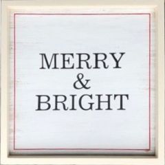 Merry and Bright Simple Framed Wall Sign