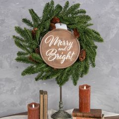 Merry and Bright Wooden Ornament Sign