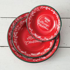 Merry Christmas 3 Piece Holiday Dish Collection