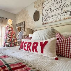 MERRY Christmas Celebration Lumbar Pillow