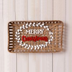 Merry Christmas Cutout Tobacco Basket