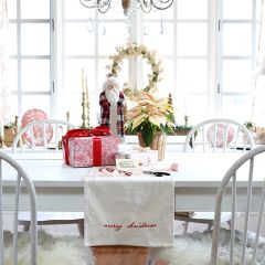 Merry Christmas Embroidered Table Runner