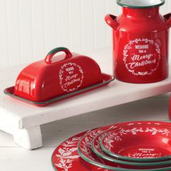 Merry Christmas Holiday Butter Dish